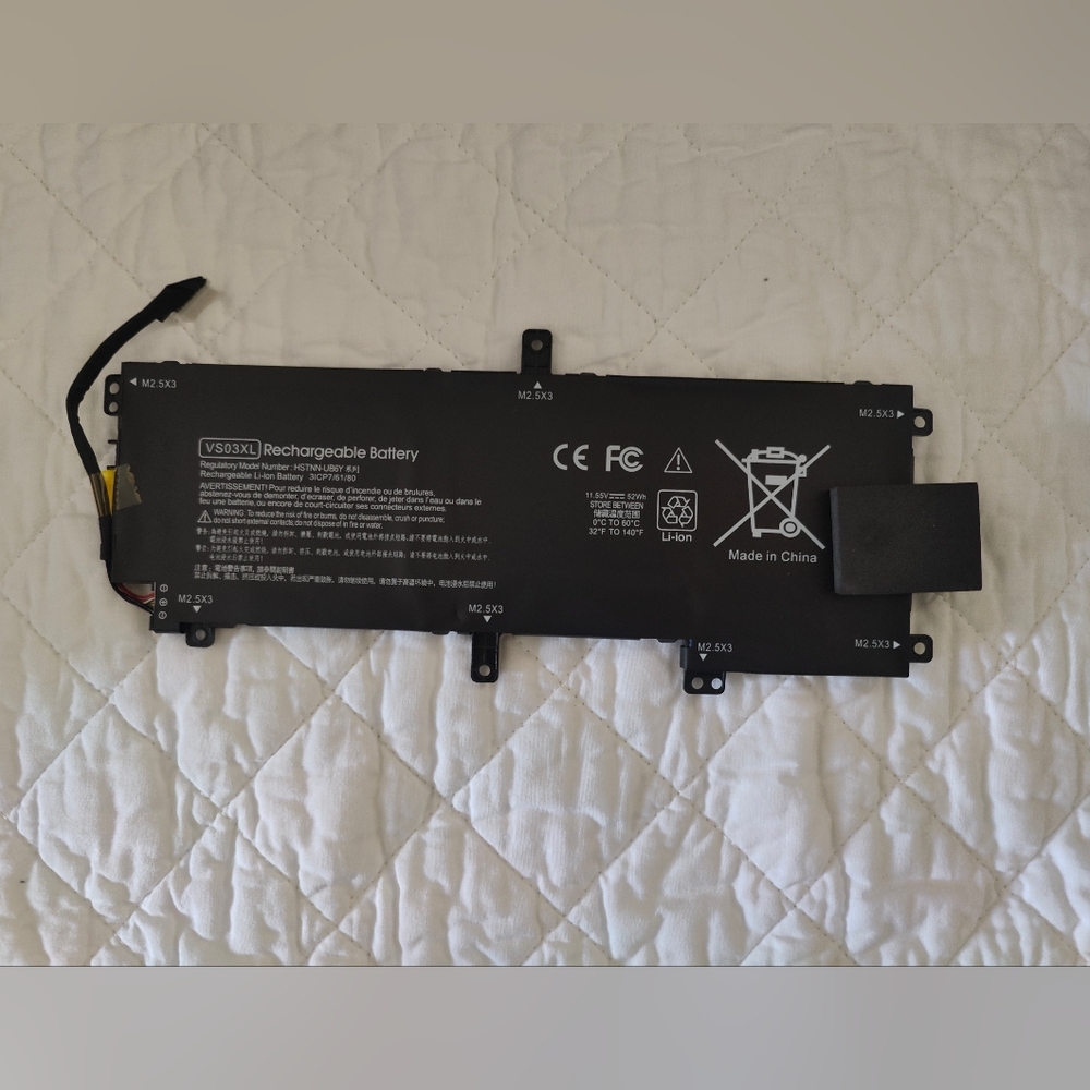 VS03XL rechargeable Li-ion battery 